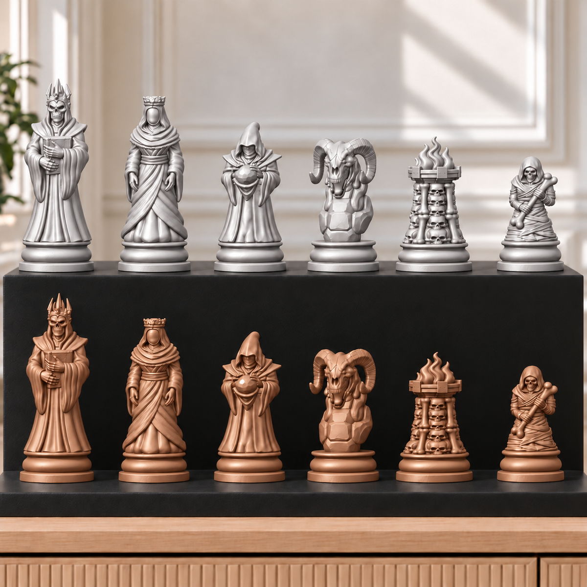 Necromancer – Nekromanten-Schachset mit 32 Figuren – Ansicht 10