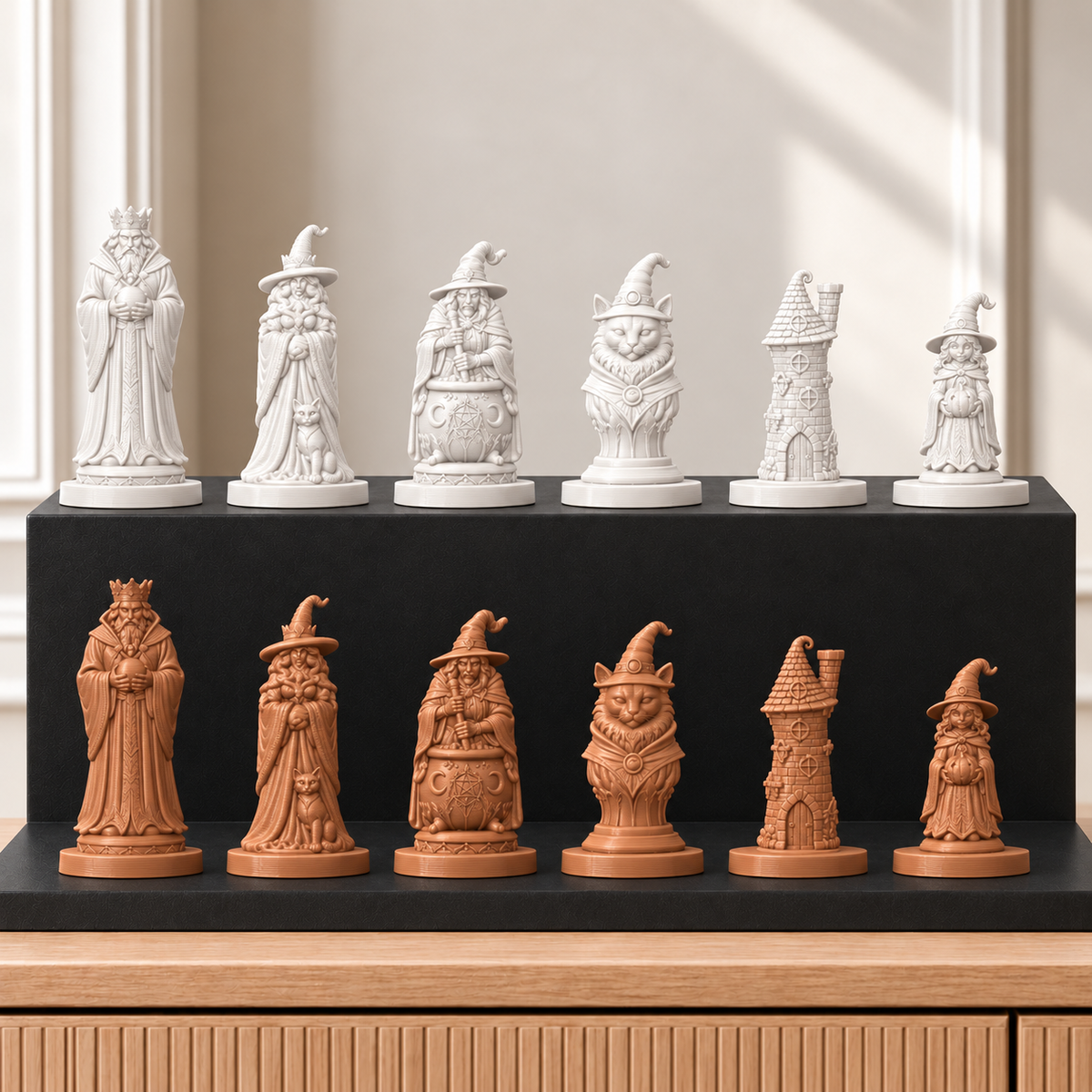 Hexenzirkel – thematisches Schachfigurenset mit 32 Figuren – Ansicht 13