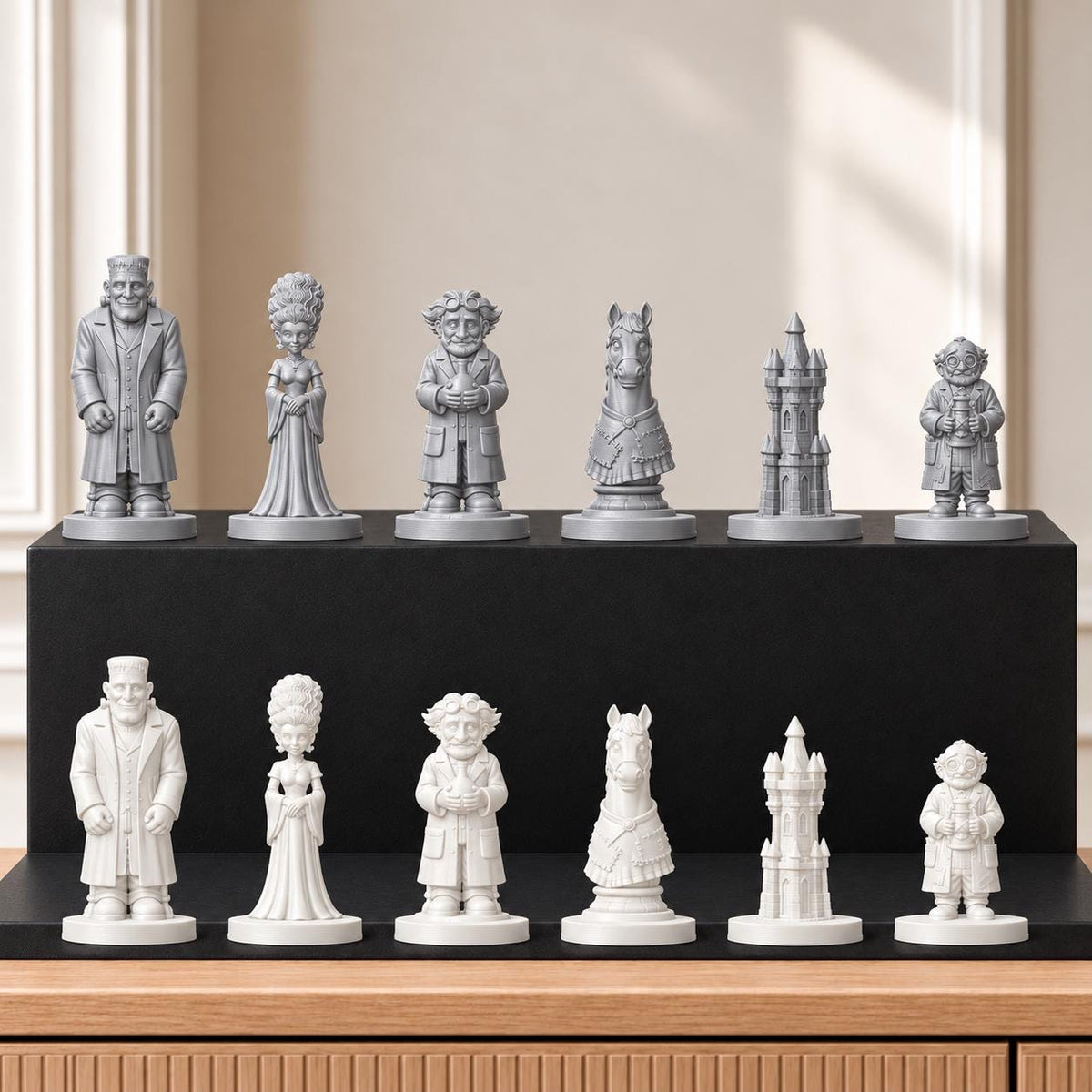 Frankenstein – thematisches Schachfigurenset mit 32 Figuren – Ansicht 9