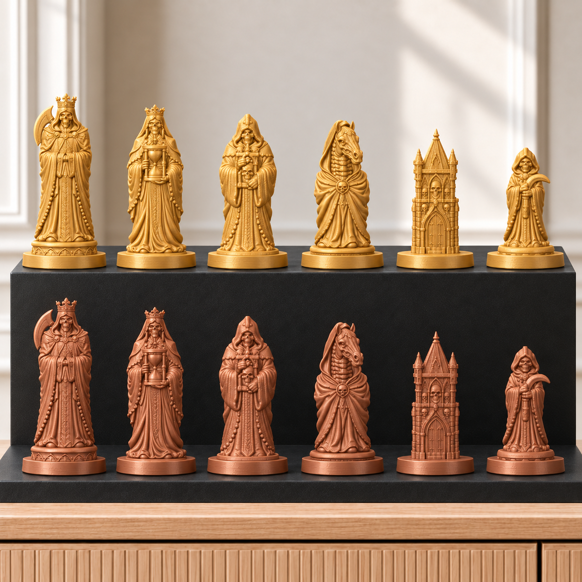 Sensenmann – thematisches Schachfigurenset mit 32 Figuren – Ansicht 7