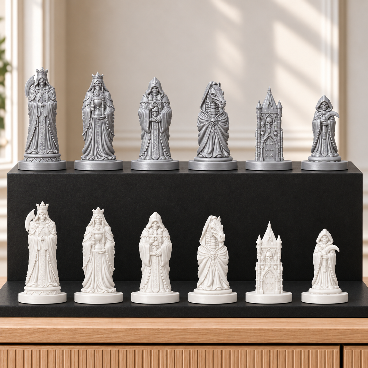 Sensenmann – thematisches Schachfigurenset mit 32 Figuren – Ansicht 9