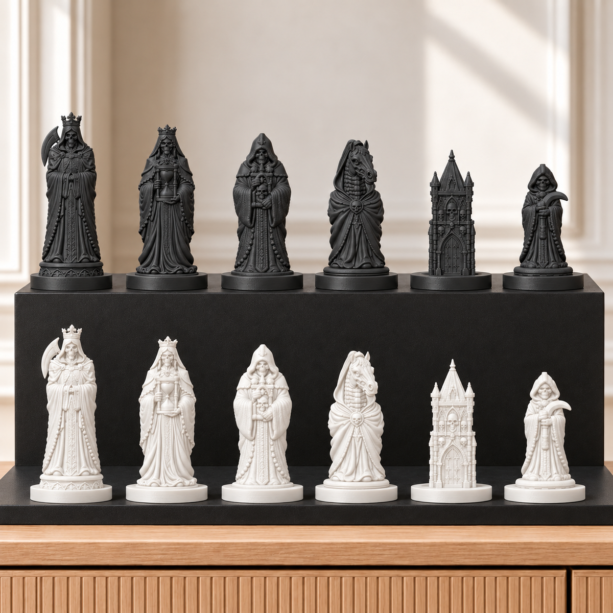 Sensenmann – thematisches Schachfigurenset mit 32 Figuren – Ansicht 11