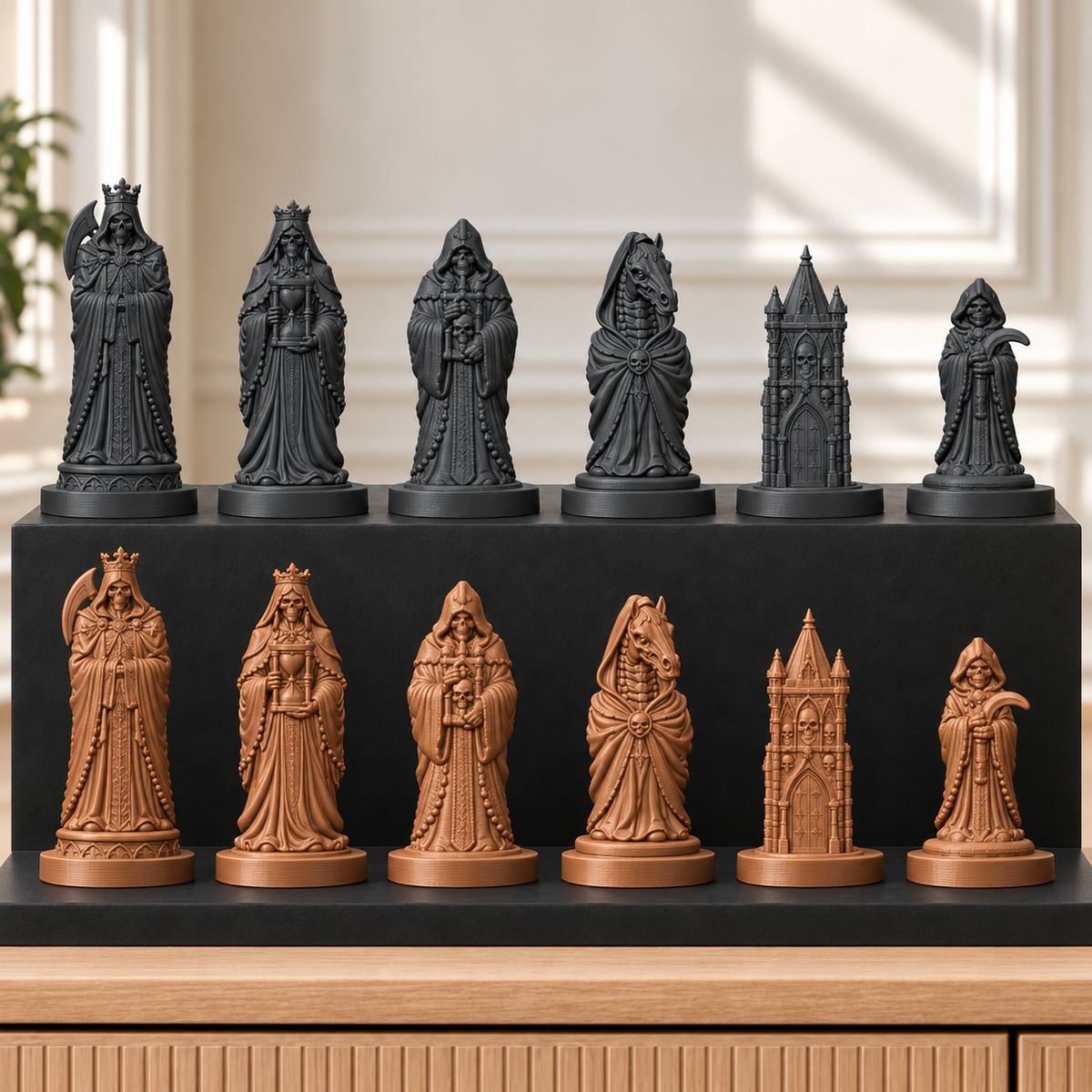 Sensenmann – thematisches Schachfigurenset mit 32 Figuren – Ansicht 12