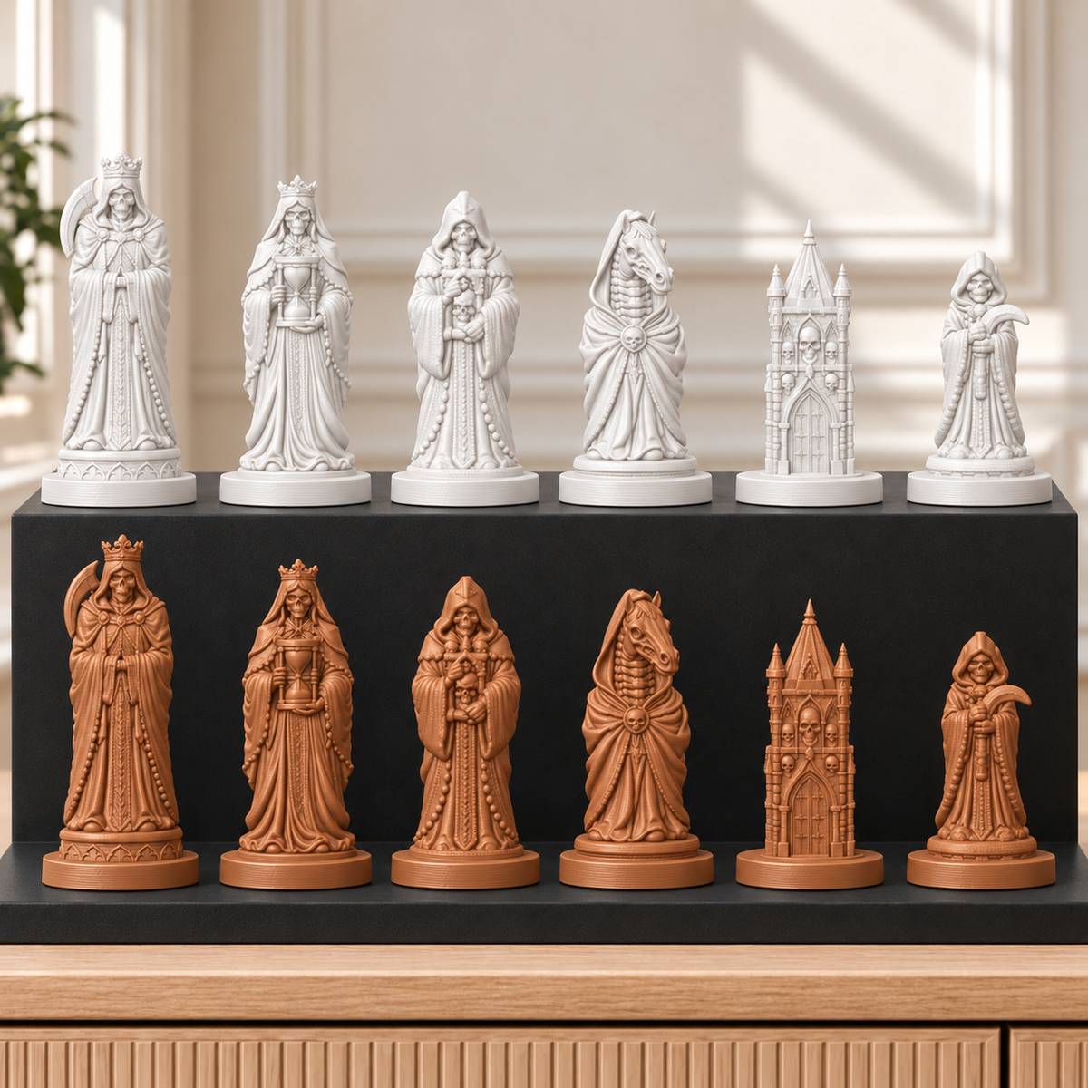 Sensenmann – thematisches Schachfigurenset mit 32 Figuren – Ansicht 13