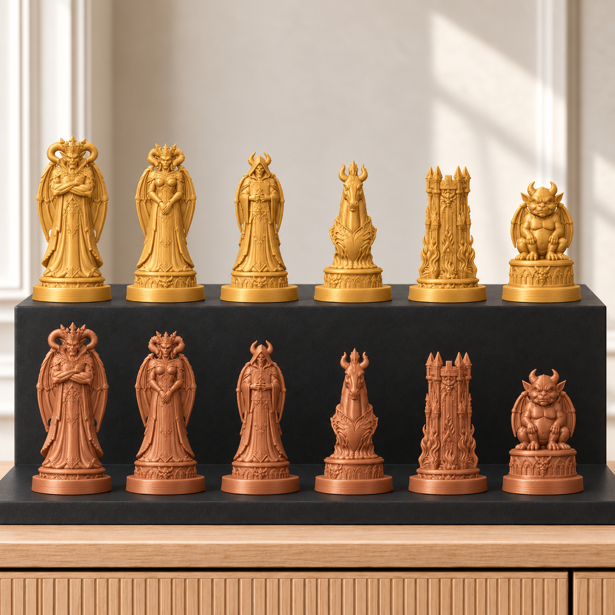 Dämonen – thematisches Schachfigurenset mit 32 Figuren – Ansicht 7