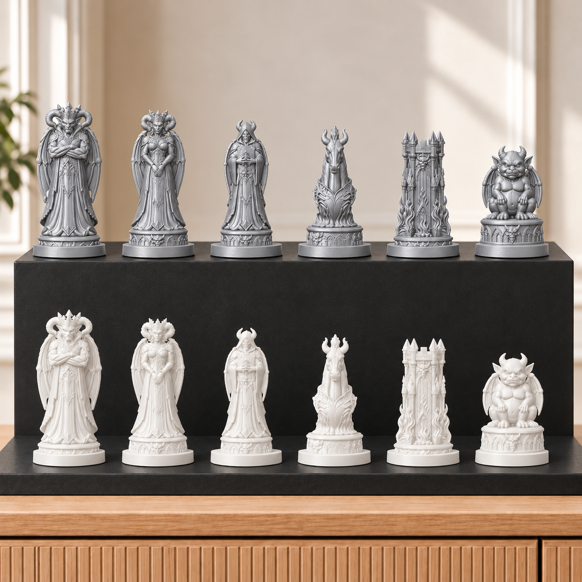 Dämonen – thematisches Schachfigurenset mit 32 Figuren – Ansicht 9
