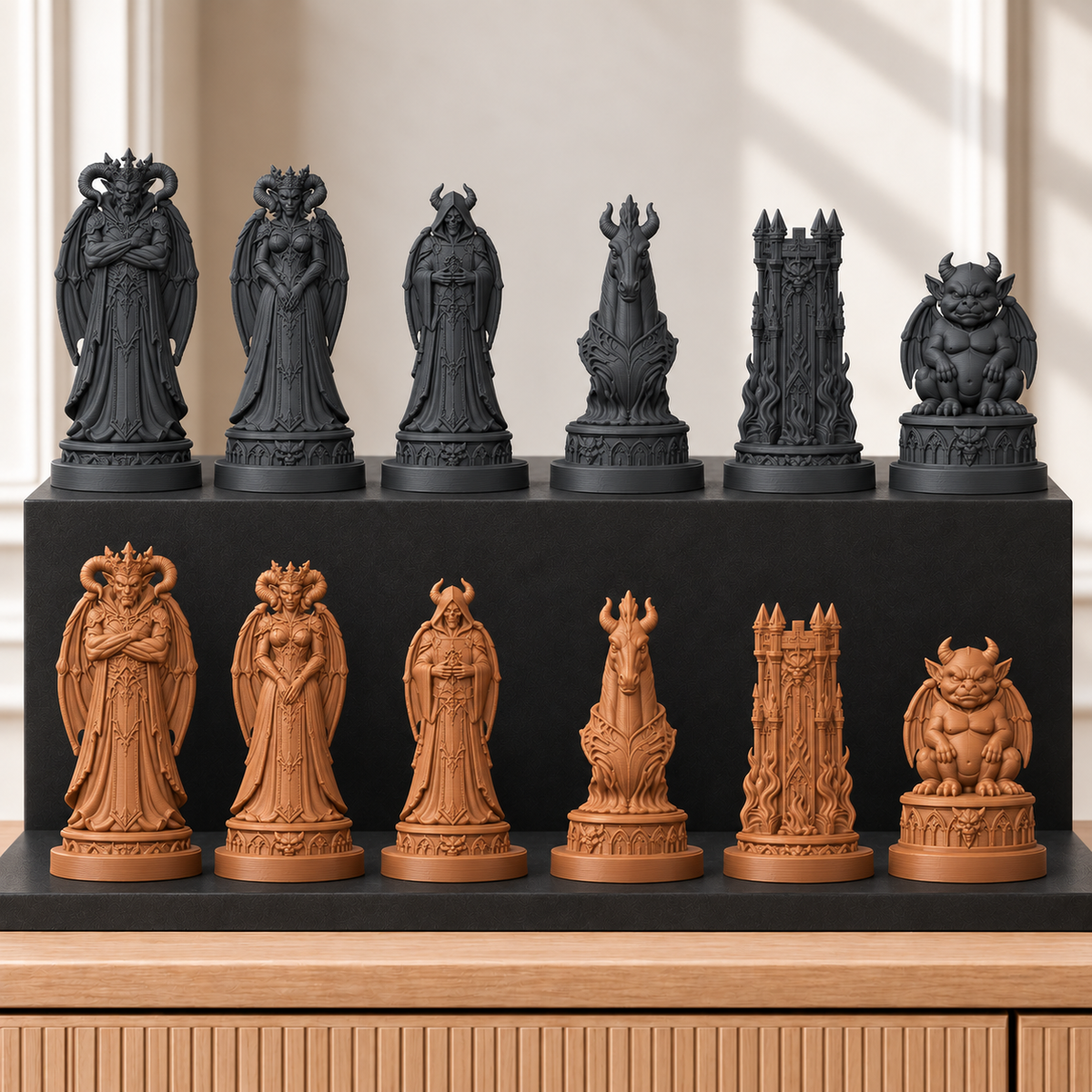 Dämonen – thematisches Schachfigurenset mit 32 Figuren – Ansicht 12