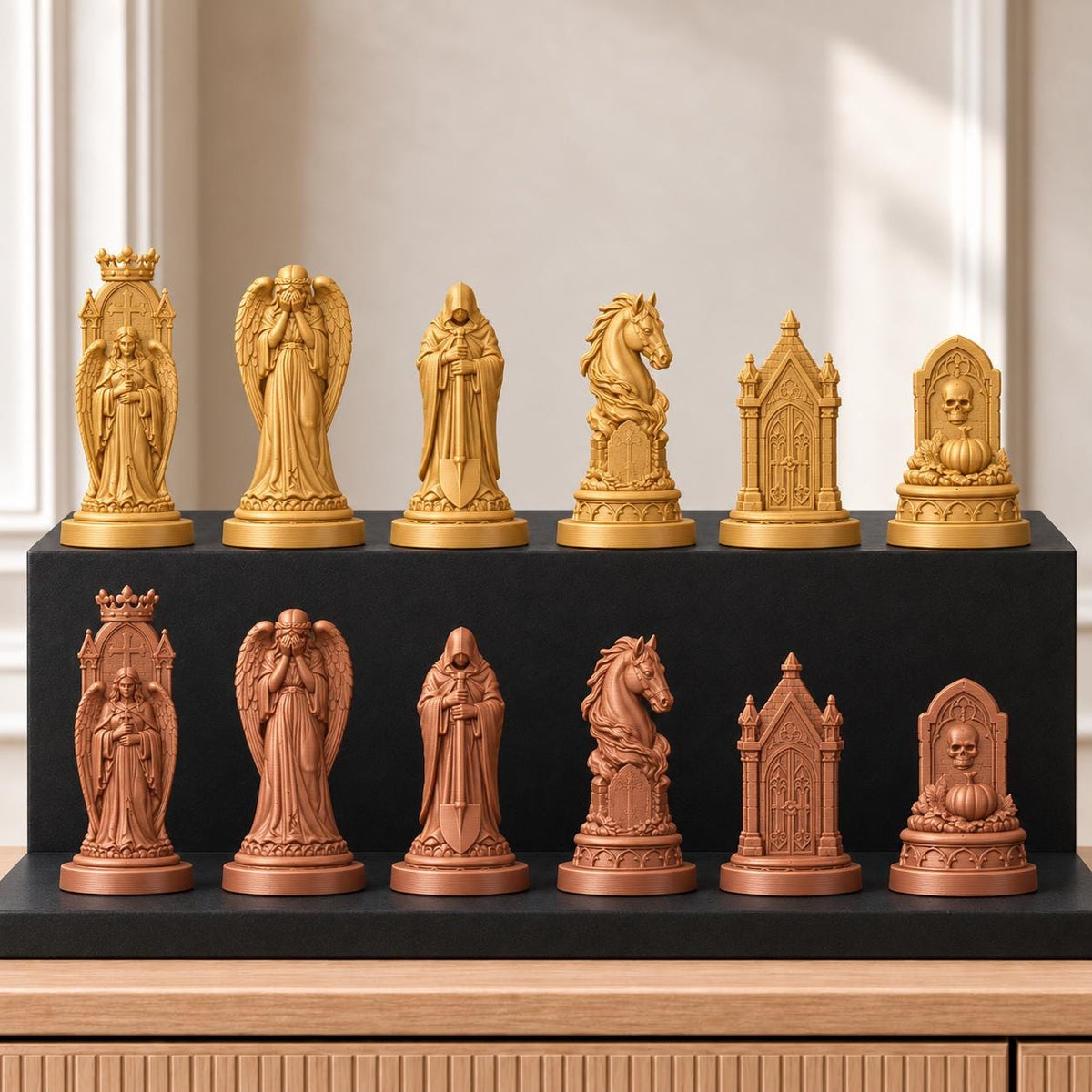 Friedhof – thematisches Schachfigurenset mit 32 Figuren – Ansicht 7