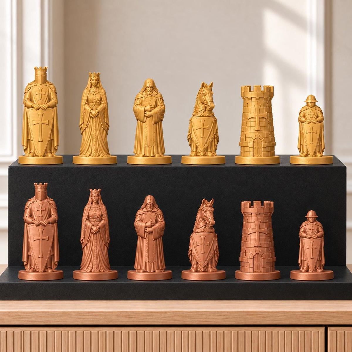Templer – thematisches Schachfigurenset mit 32 Figuren – Ansicht 7