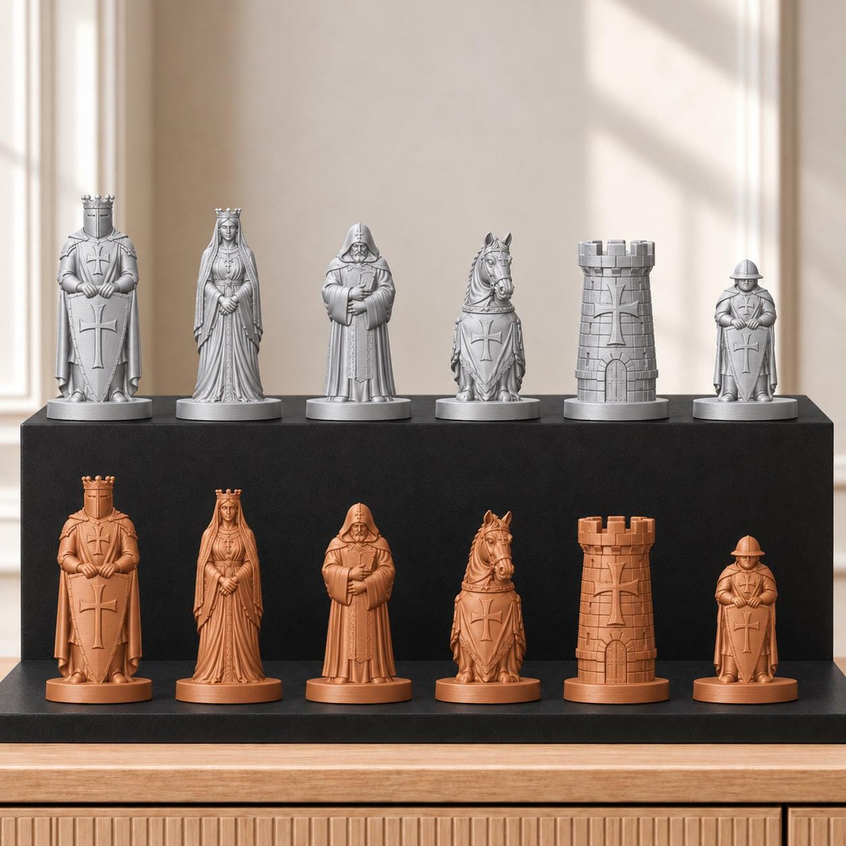 Templer – thematisches Schachfigurenset mit 32 Figuren – Ansicht 10