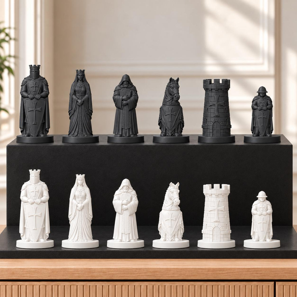 Templer – thematisches Schachfigurenset mit 32 Figuren – Ansicht 11