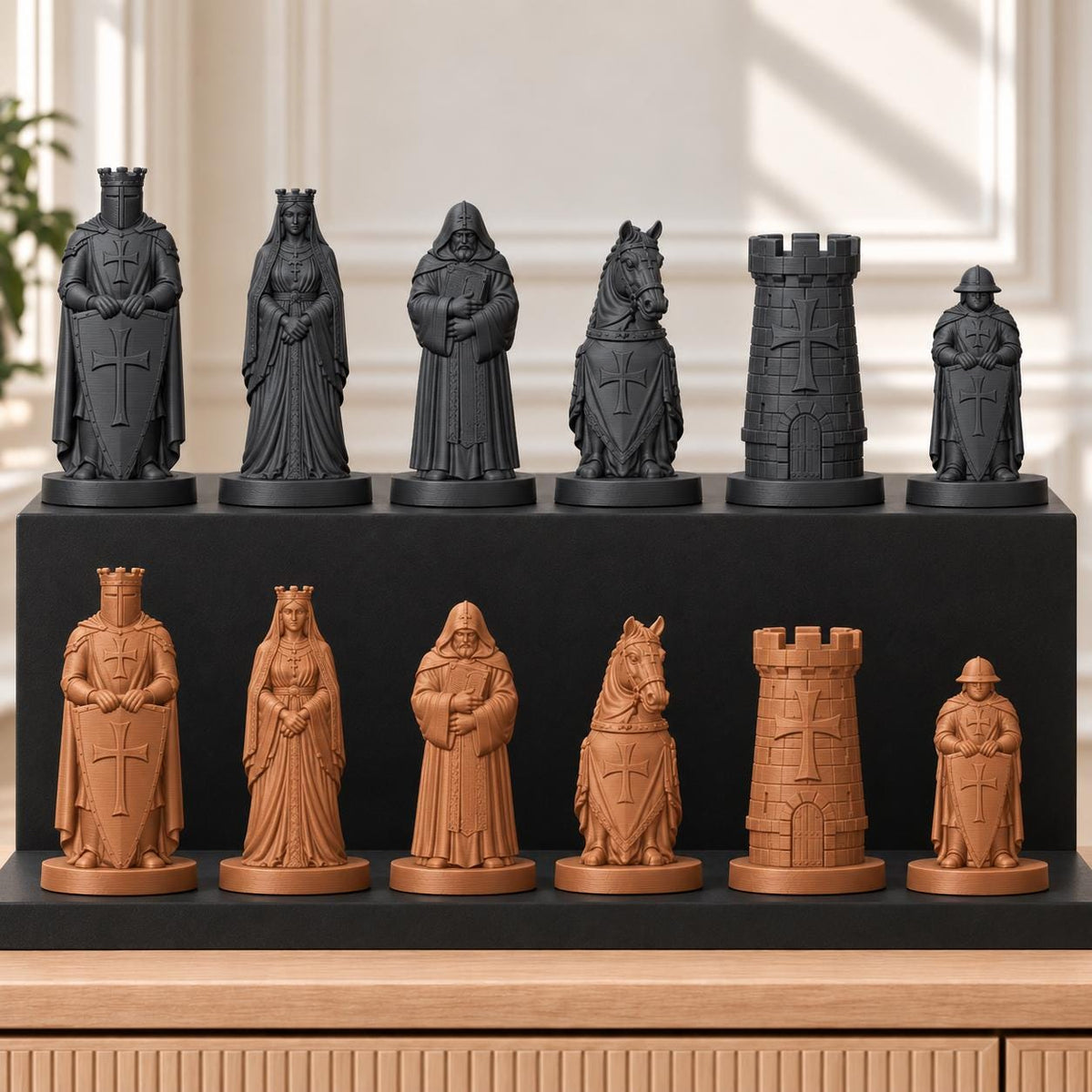 Templer – thematisches Schachfigurenset mit 32 Figuren – Ansicht 12