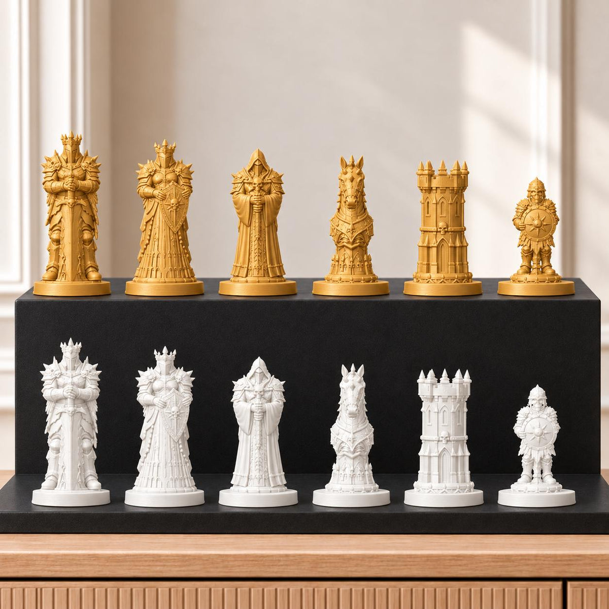 Todesritter – thematisches Schachfigurenset mit 32 Figuren – Ansicht 6