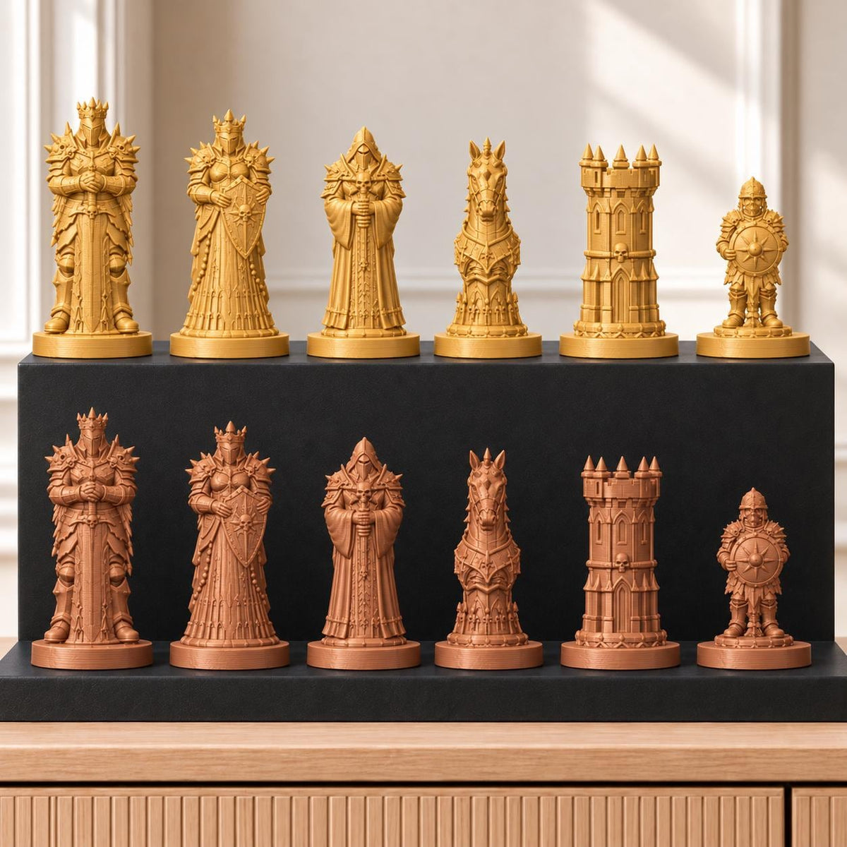 Todesritter – thematisches Schachfigurenset mit 32 Figuren – Ansicht 7
