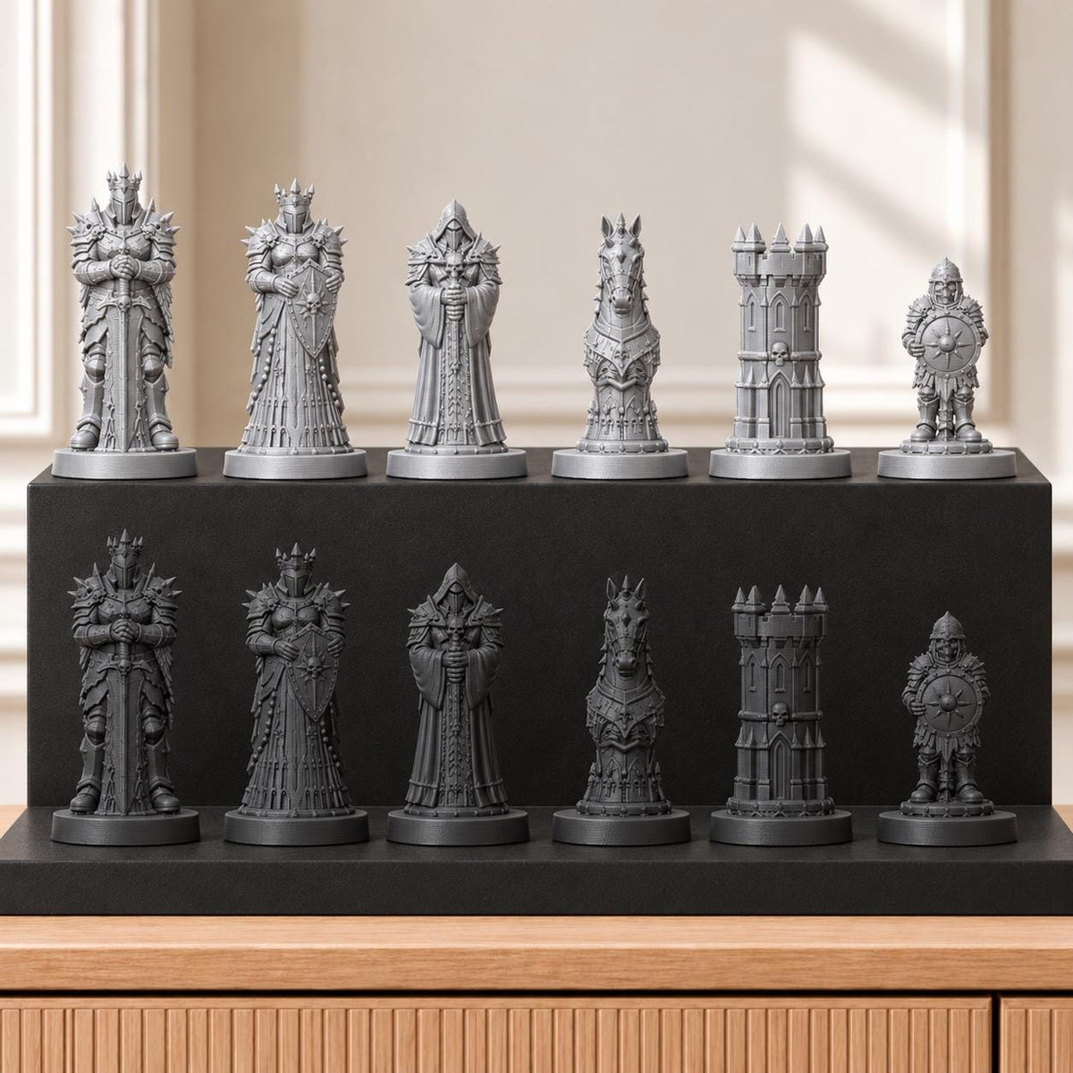 Todesritter – thematisches Schachfigurenset mit 32 Figuren – Ansicht 8