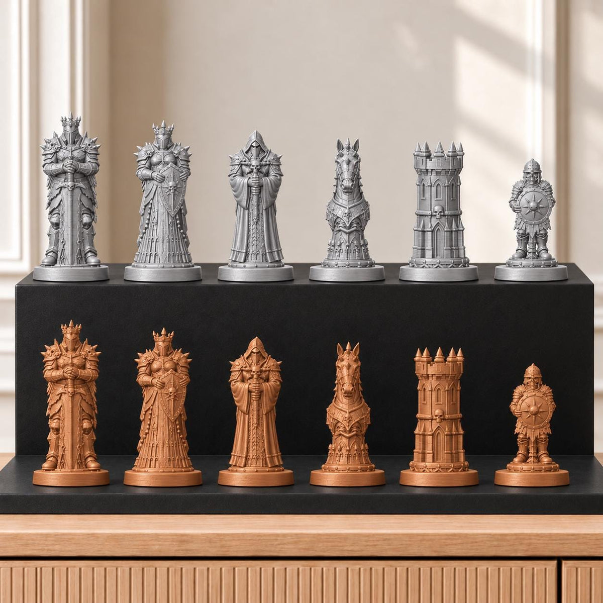 Todesritter – thematisches Schachfigurenset mit 32 Figuren – Ansicht 10