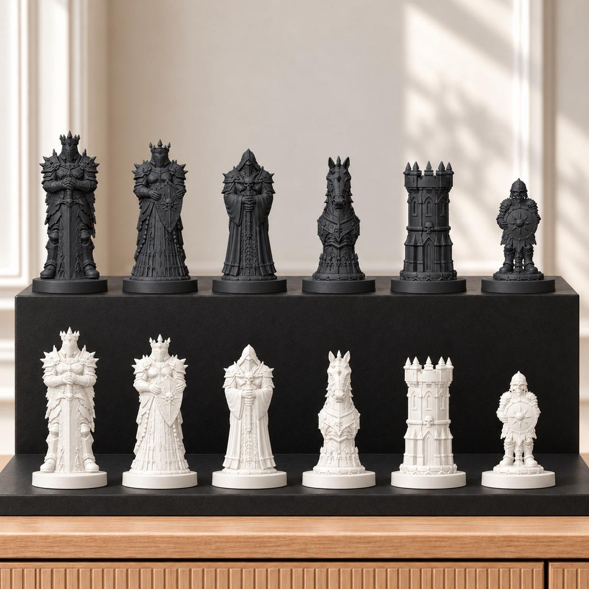 Todesritter – thematisches Schachfigurenset mit 32 Figuren – Ansicht 11