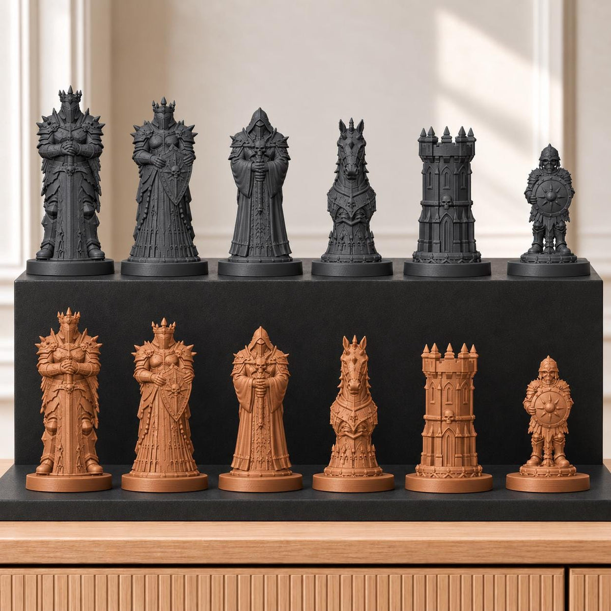 Todesritter – thematisches Schachfigurenset mit 32 Figuren – Ansicht 12