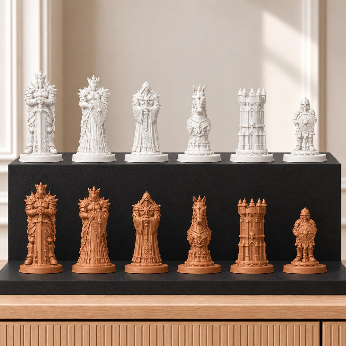 Todesritter – thematisches Schachfigurenset mit 32 Figuren – Ansicht 13