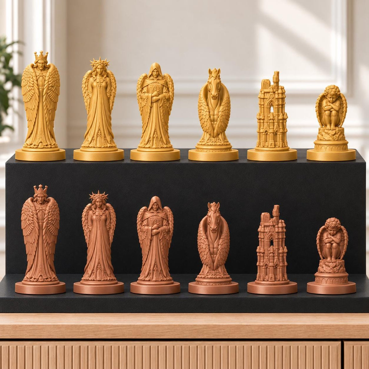 Gefallene Engel – thematisches Schachfigurenset mit 32 Figuren – Ansicht 7