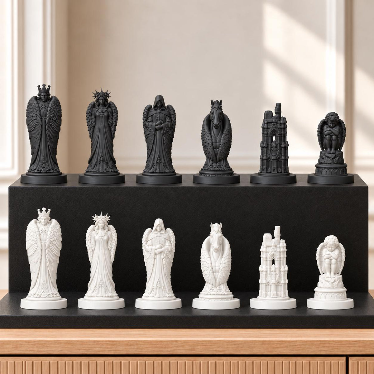 Gefallene Engel – thematisches Schachfigurenset mit 32 Figuren – Ansicht 11