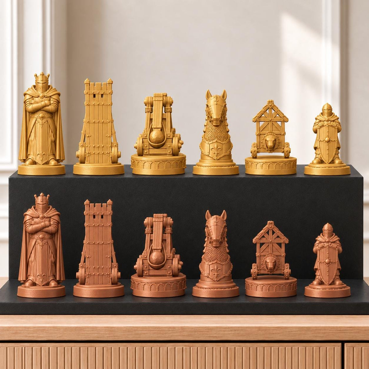 Belagerung – thematisches Schachfigurenset mit 32 Figuren – Ansicht 7