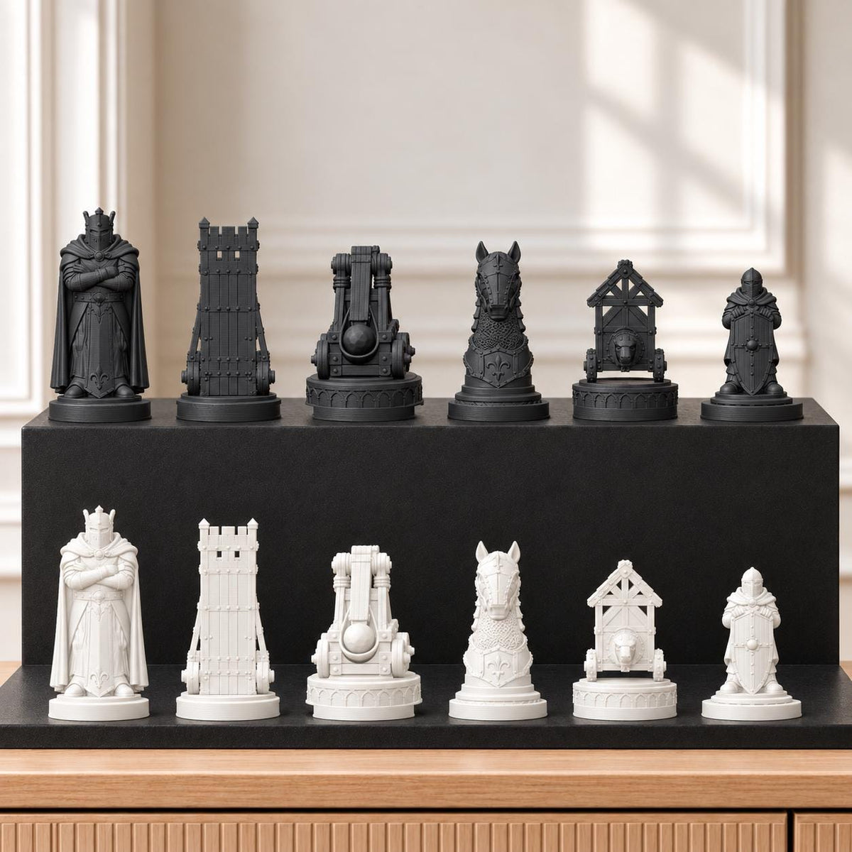 Belagerung – thematisches Schachfigurenset mit 32 Figuren – Ansicht 11