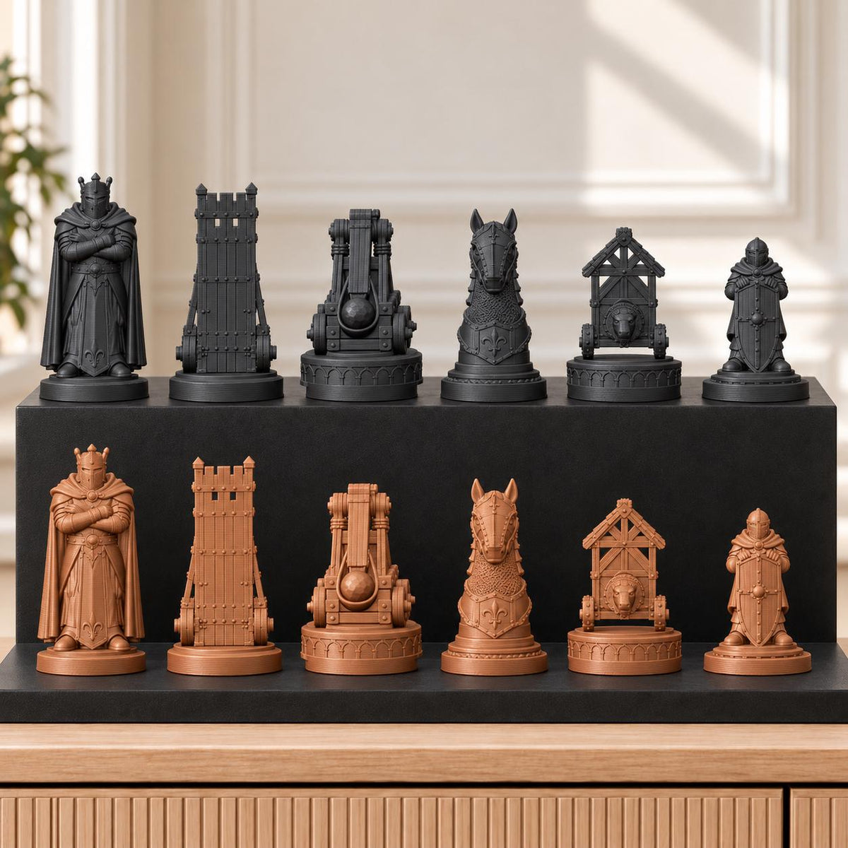 Belagerung – thematisches Schachfigurenset mit 32 Figuren – Ansicht 12