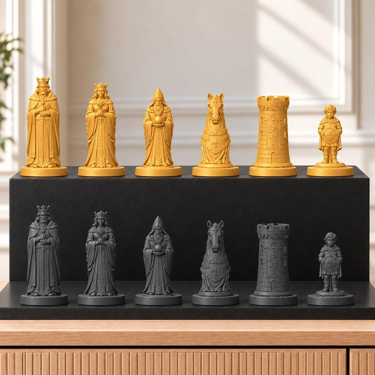 Artus – thematisches Schachfigurenset mit 32 Figuren – Ansicht 5