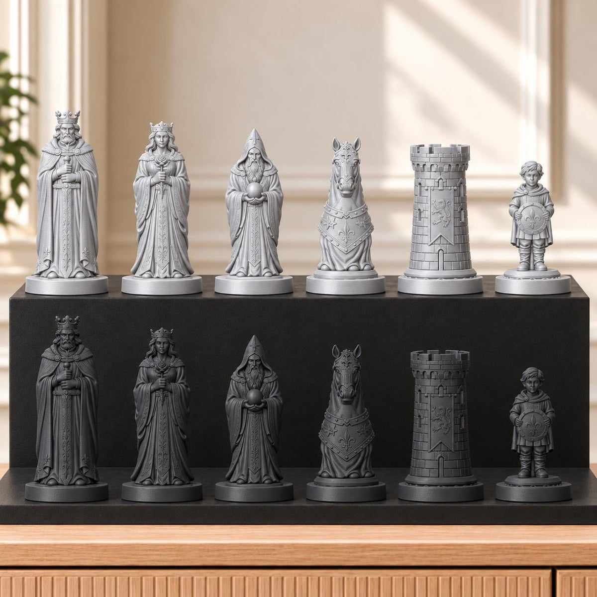 Artus – thematisches Schachfigurenset mit 32 Figuren – Ansicht 8