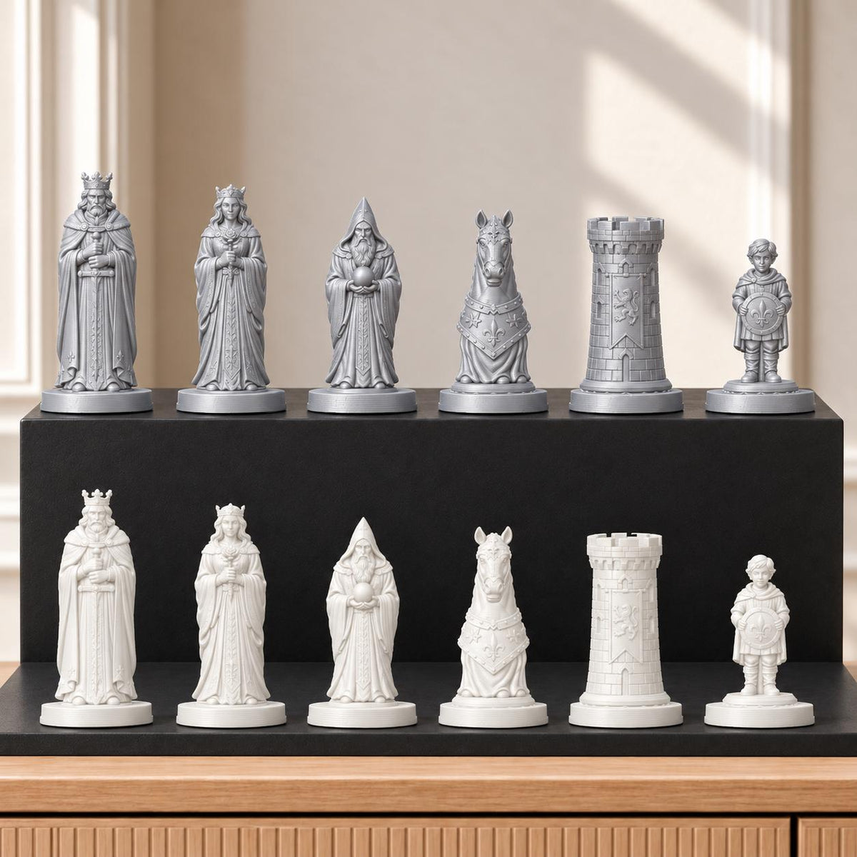 Artus – thematisches Schachfigurenset mit 32 Figuren – Ansicht 9