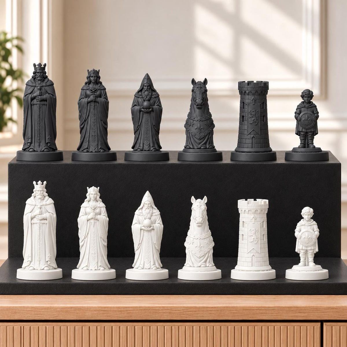 Artus – thematisches Schachfigurenset mit 32 Figuren – Ansicht 11