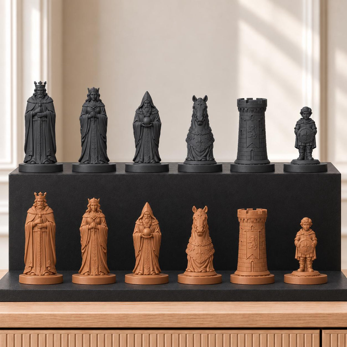 Artus – thematisches Schachfigurenset mit 32 Figuren – Ansicht 12