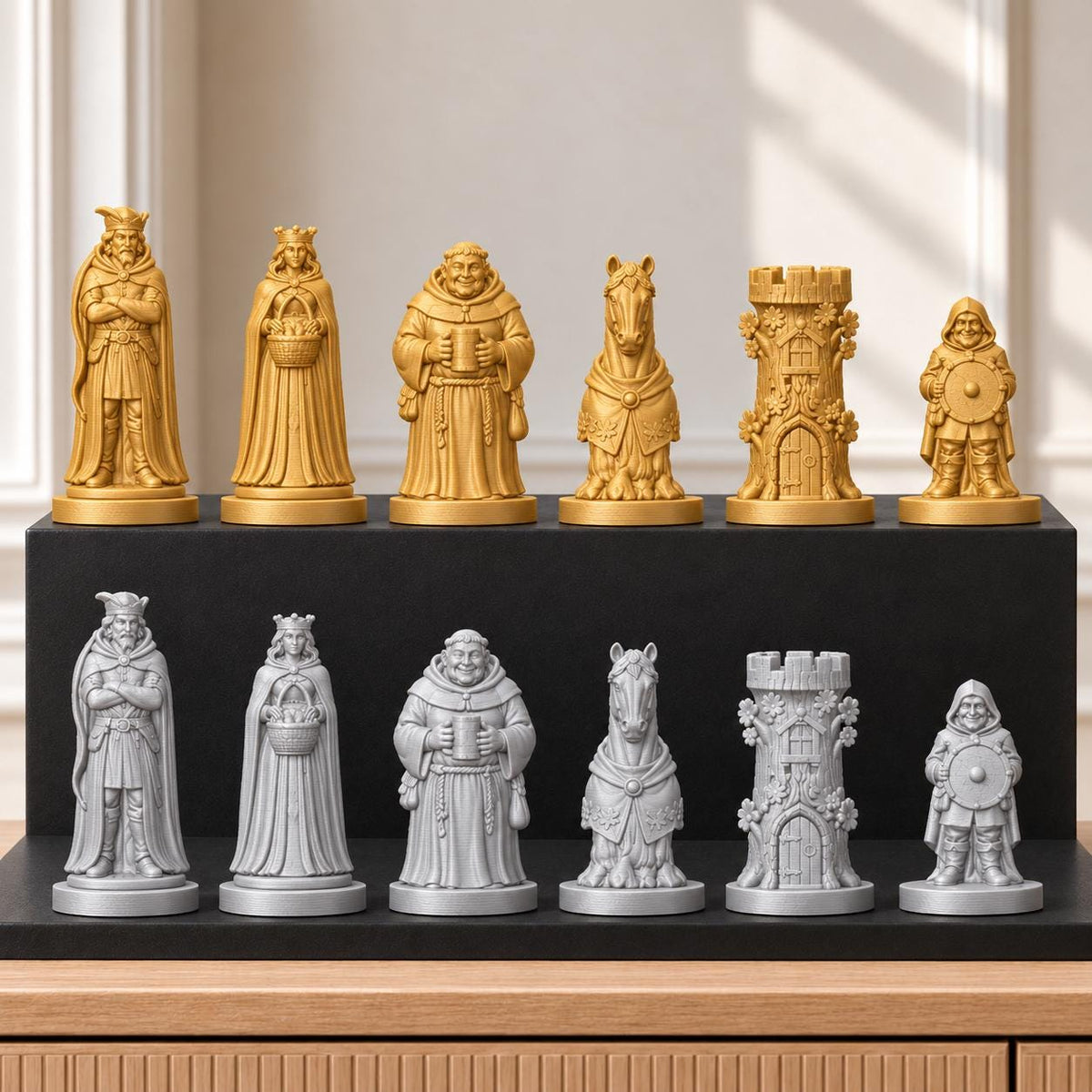 Robin Hood – thematisches Schachfigurenset mit 32 Figuren – Ansicht 4