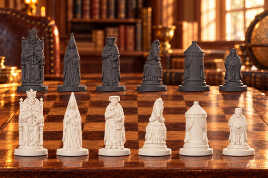 Ritterturnier – thematisches Schachfigurenset mit 32 Figuren – Ansicht 1