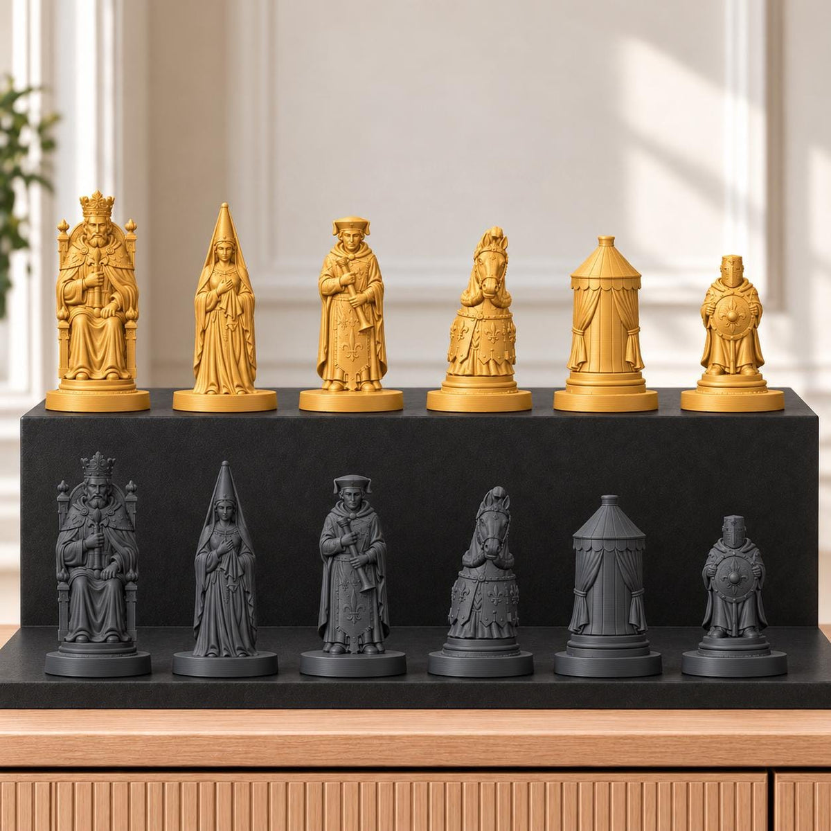 Ritterturnier – thematisches Schachfigurenset mit 32 Figuren – Ansicht 5