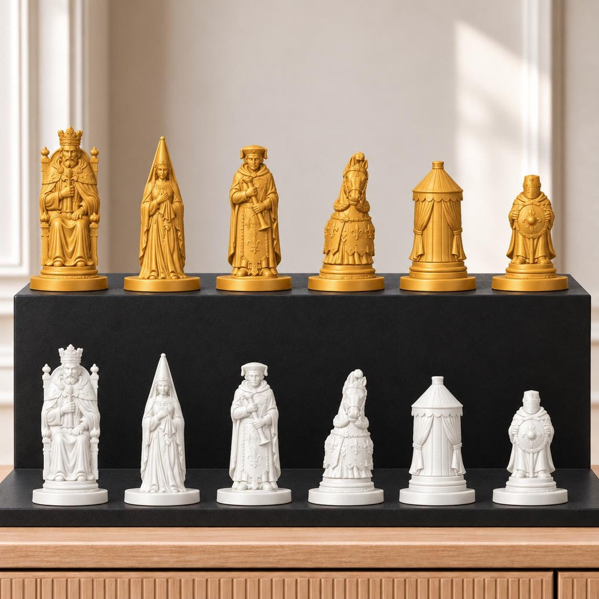 Ritterturnier – thematisches Schachfigurenset mit 32 Figuren – Ansicht 6