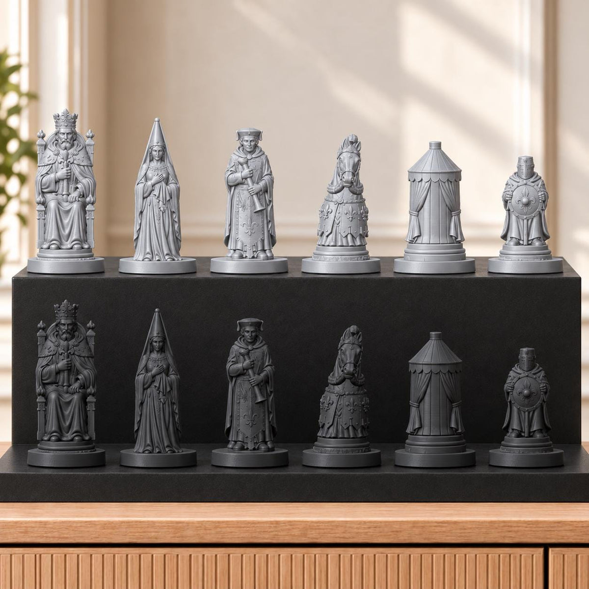 Ritterturnier – thematisches Schachfigurenset mit 32 Figuren – Ansicht 8