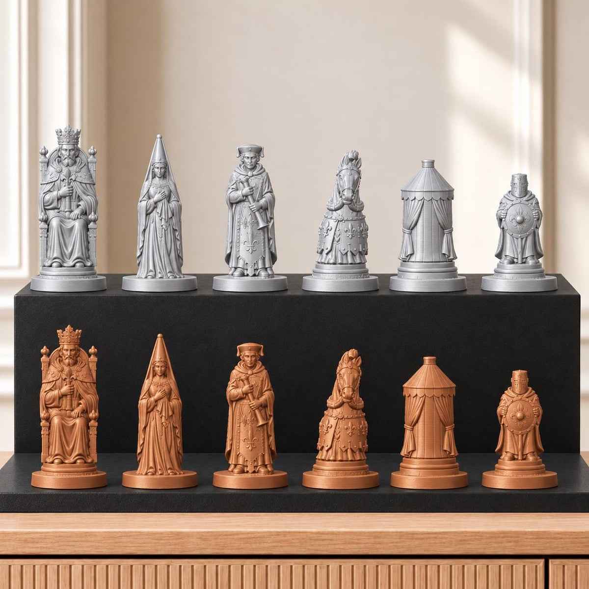 Ritterturnier – thematisches Schachfigurenset mit 32 Figuren – Ansicht 10