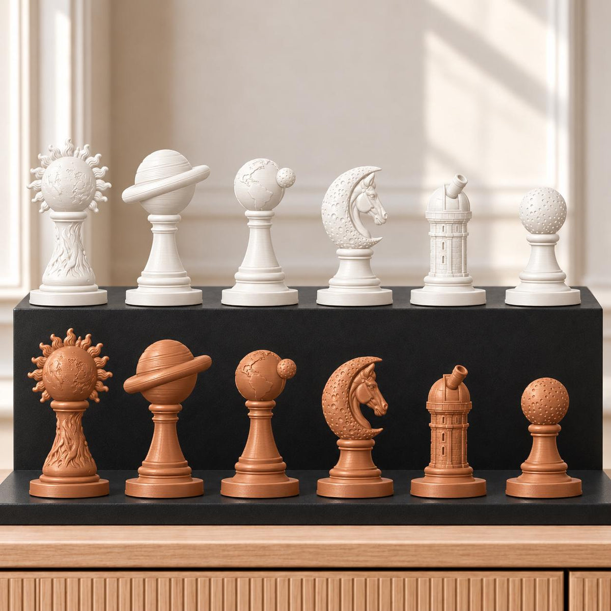 Sonnensystem – thematisches Schachfigurenset mit 32 Figuren – Ansicht 13