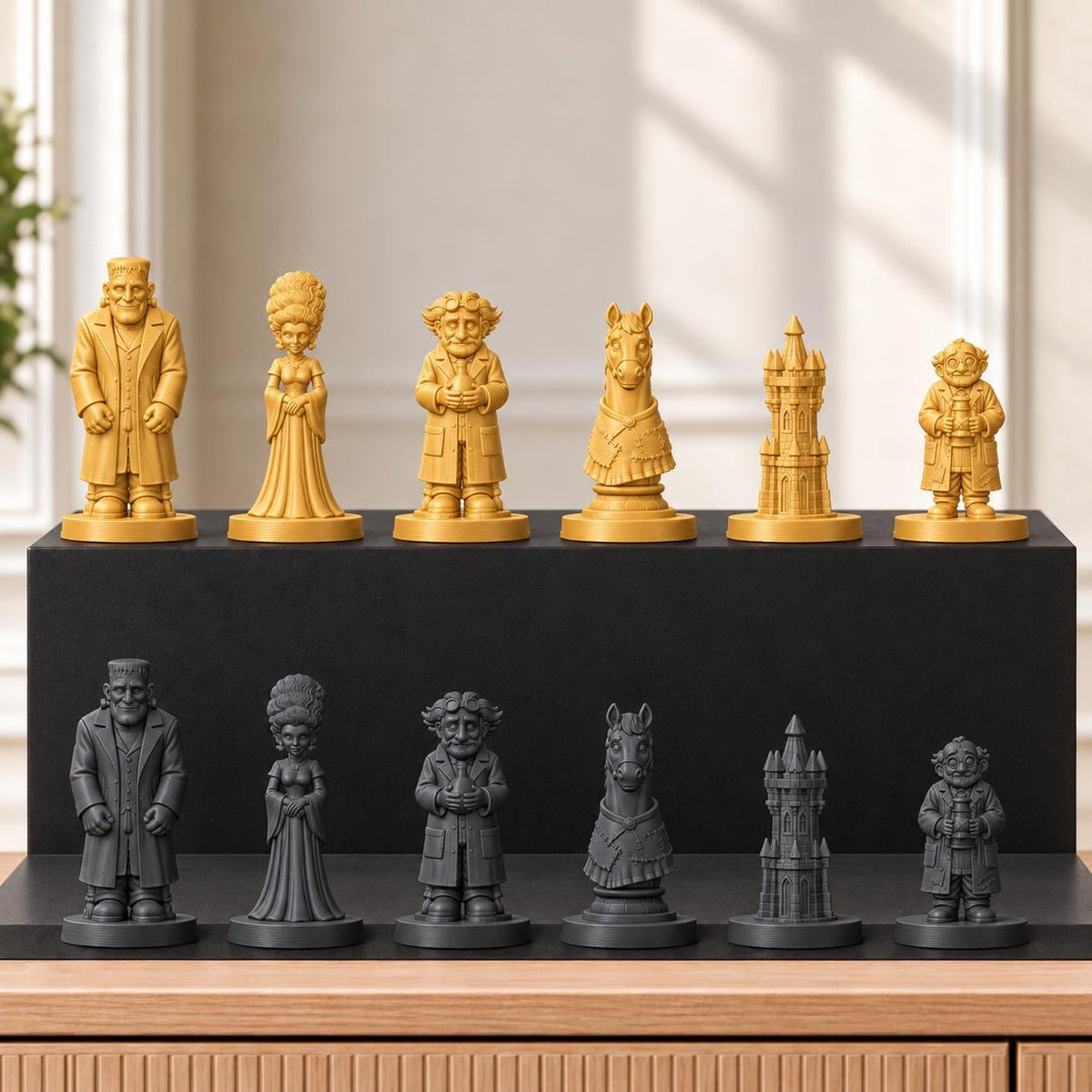Frankenstein Schachset STL – 6 Figuren für 3D-Druck – Ansicht 5