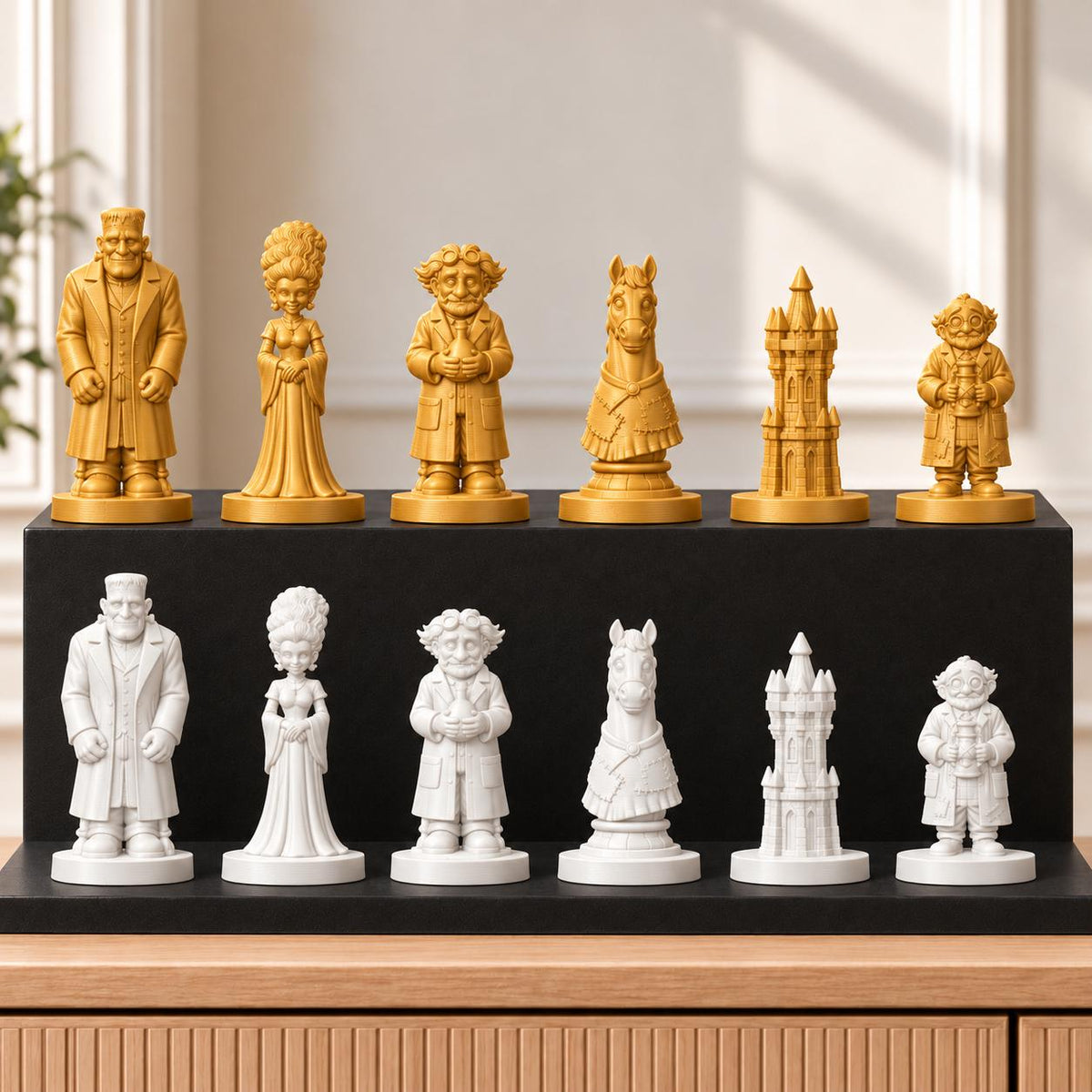 Frankenstein Schachset STL – 6 Figuren für 3D-Druck – Ansicht 6