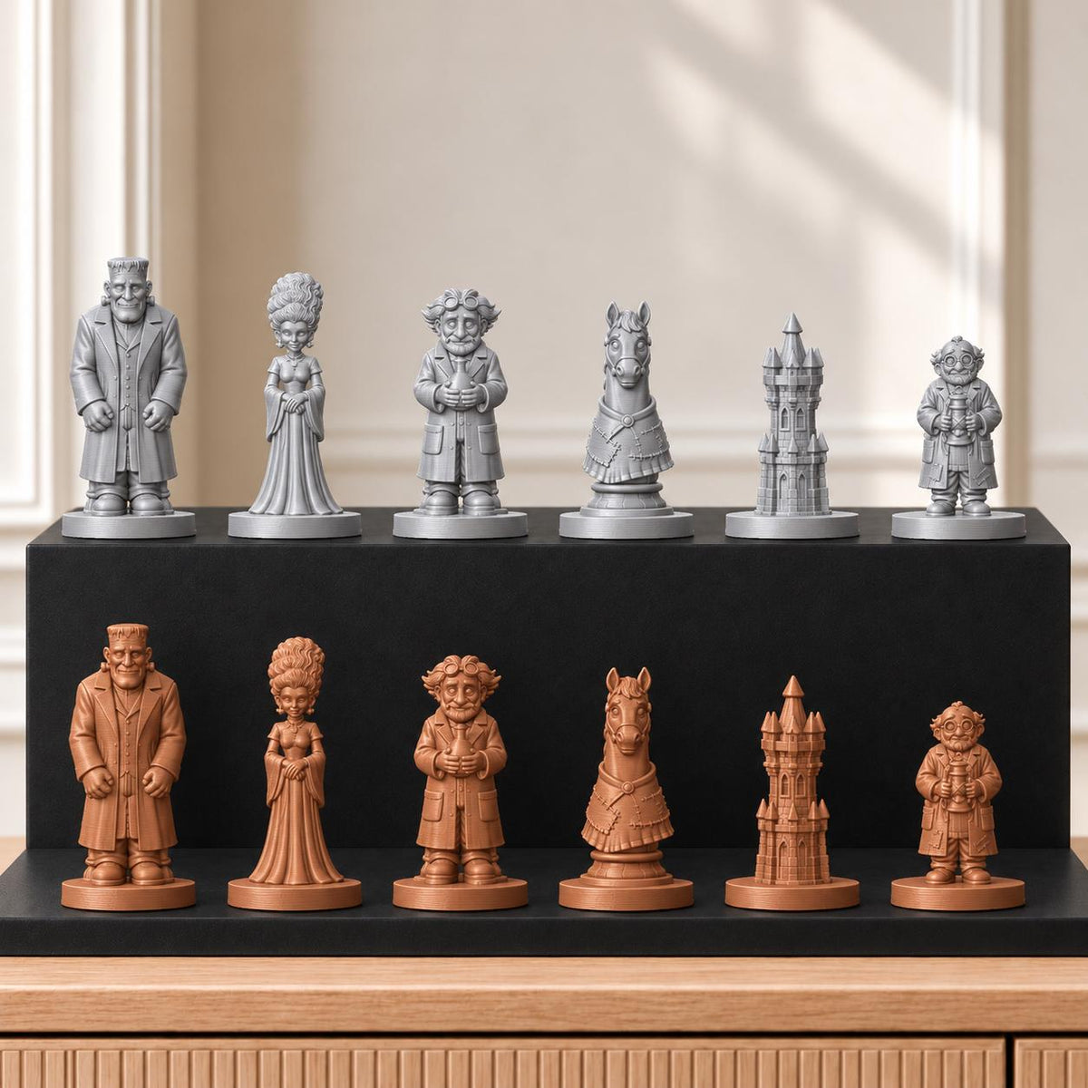 Frankenstein Schachset STL – 6 Figuren für 3D-Druck – Ansicht 10