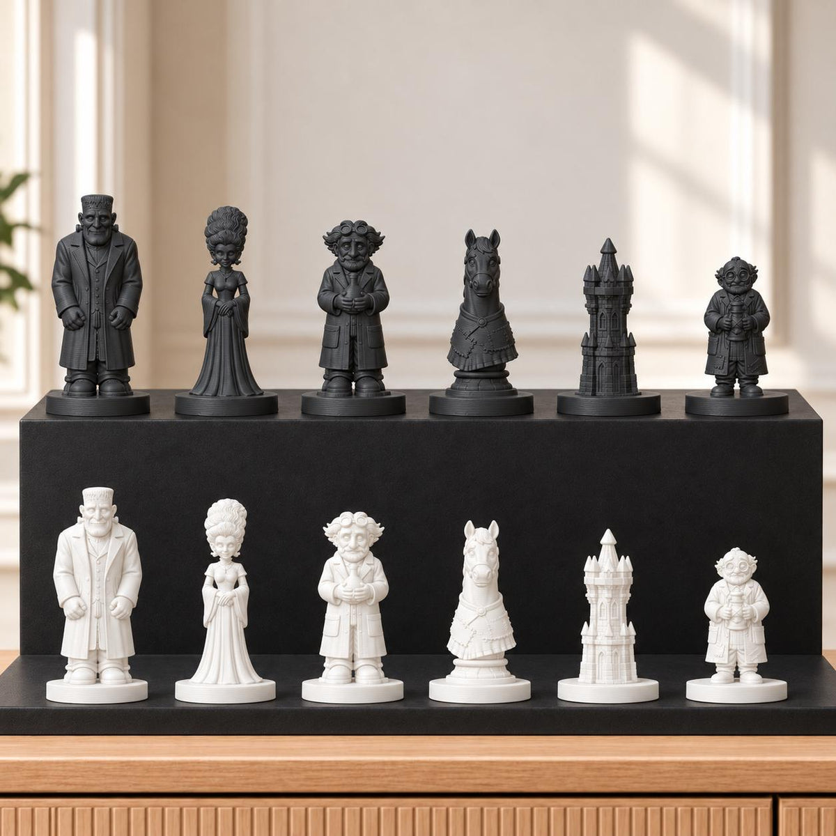 Frankenstein Schachset STL – 6 Figuren für 3D-Druck – Ansicht 11
