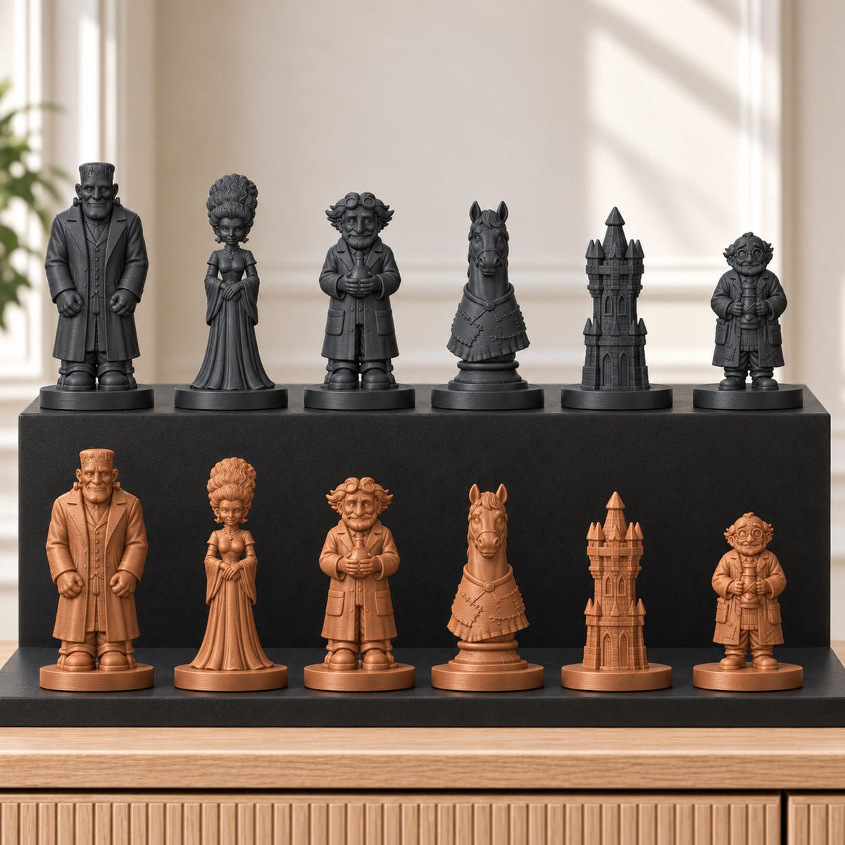 Frankenstein Schachset STL – 6 Figuren für 3D-Druck – Ansicht 12