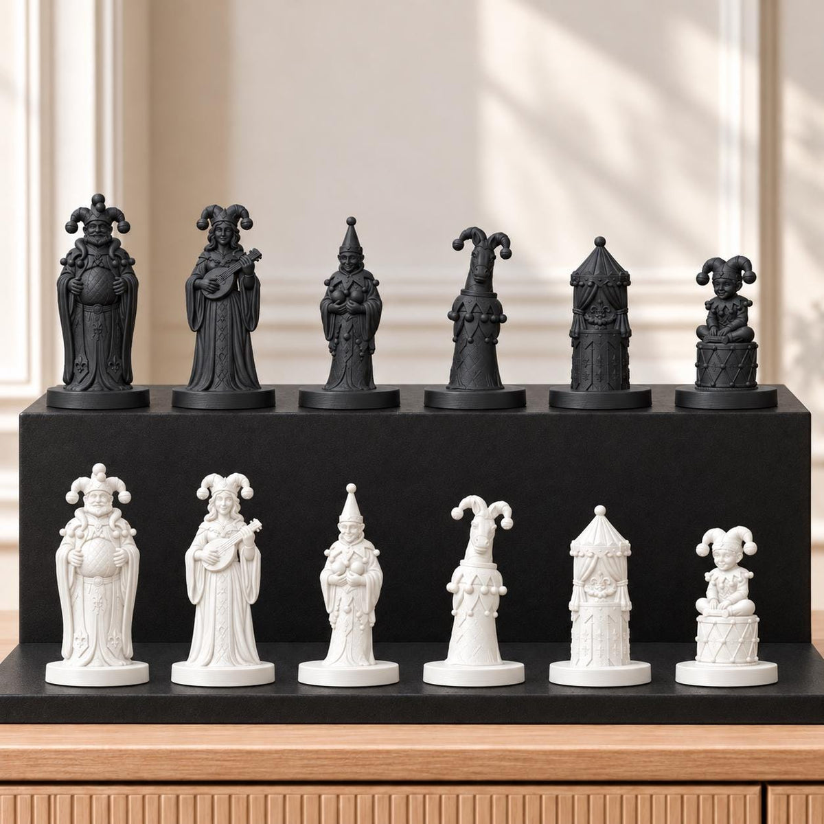 Gaukler – thematisches Schachfigurenset mit 32 Figuren – Ansicht 11