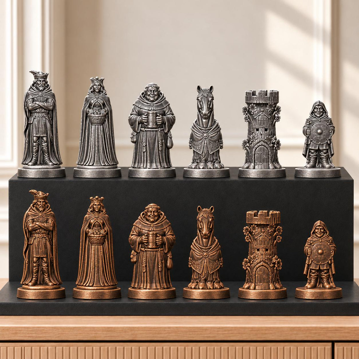 Robin Hood Schachset STL – 6 Figuren für 3D-Druck – Ansicht 3