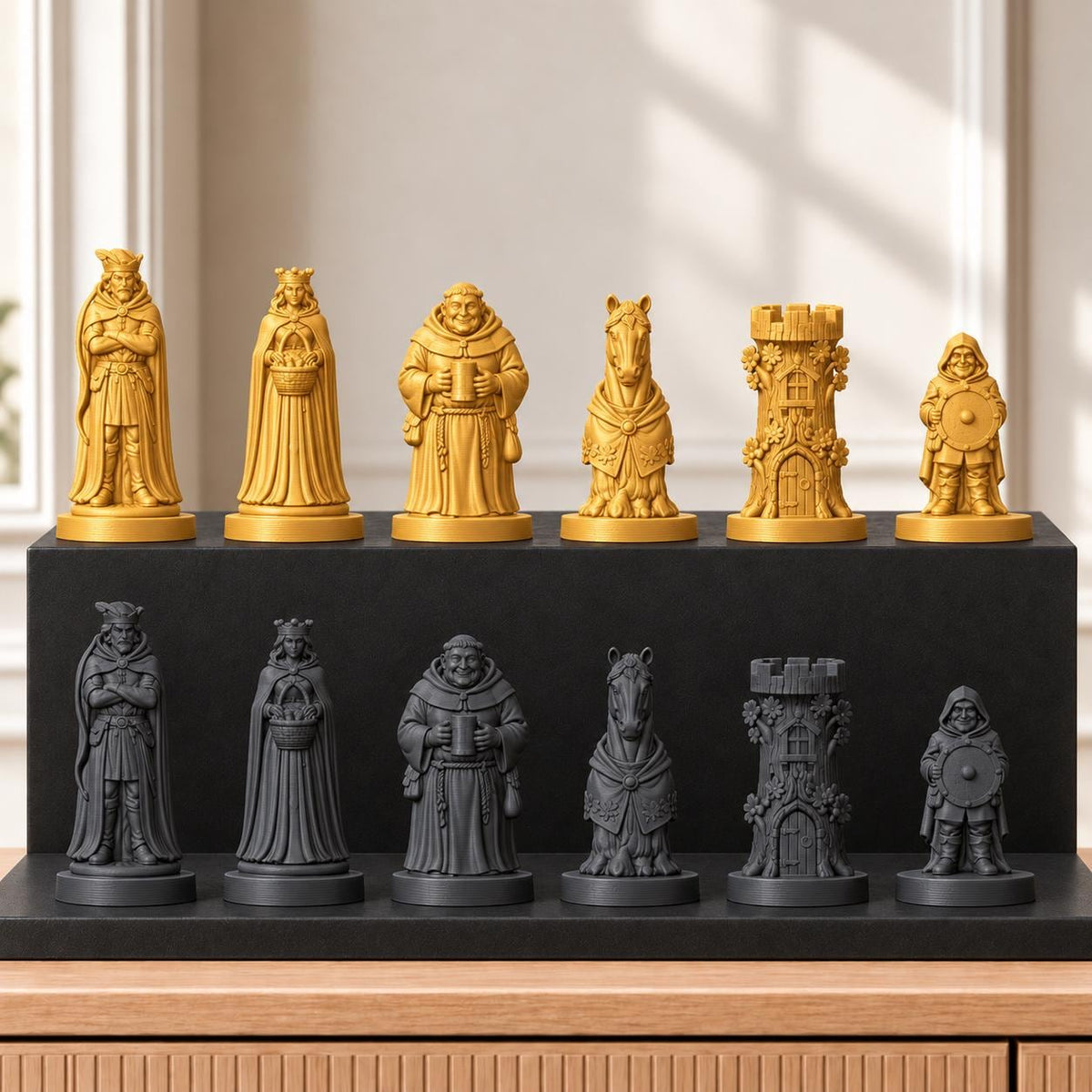 Robin Hood Schachset STL – 6 Figuren für 3D-Druck – Ansicht 5