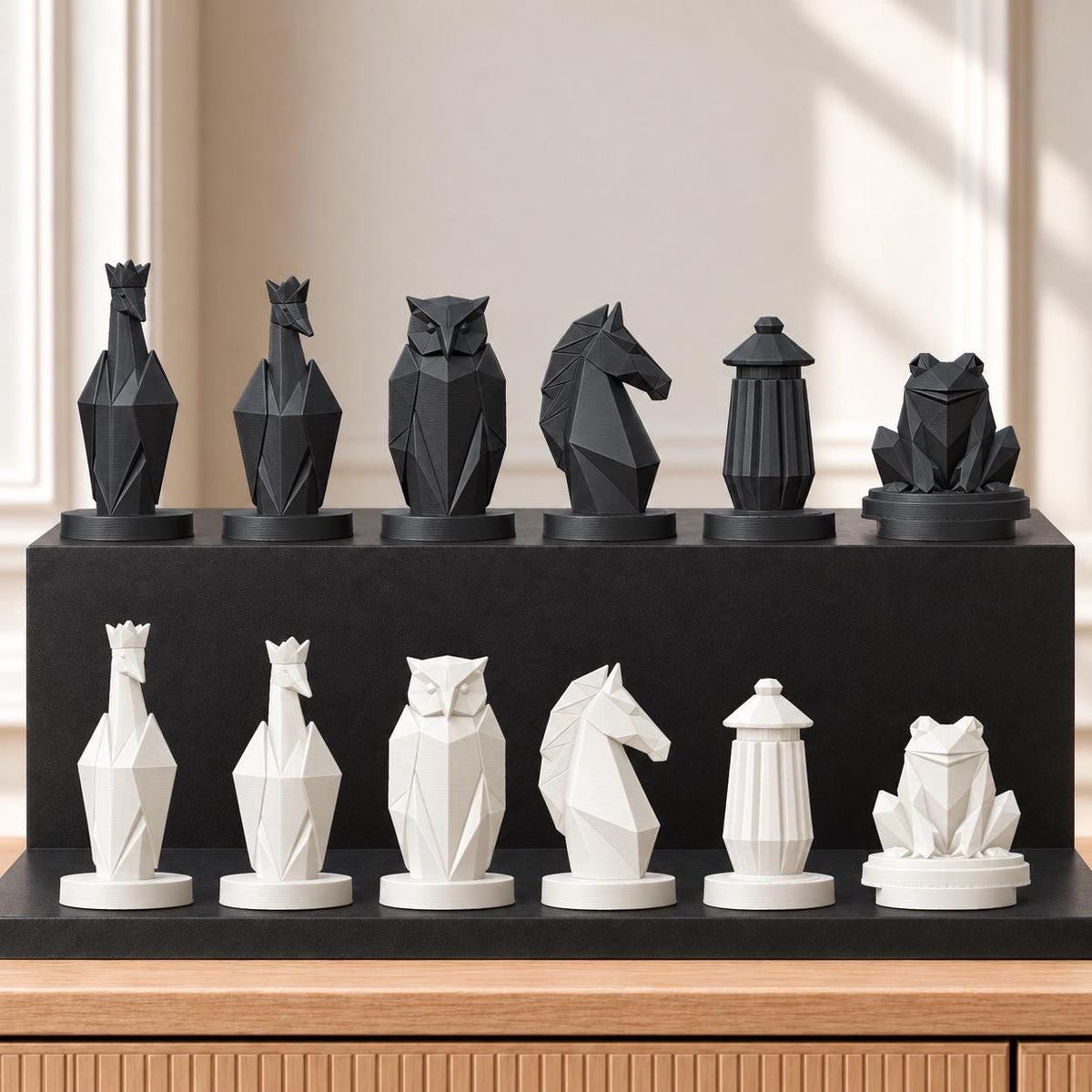 Origami Schachset STL – 6 Figuren für 3D-Druck – Ansicht 11