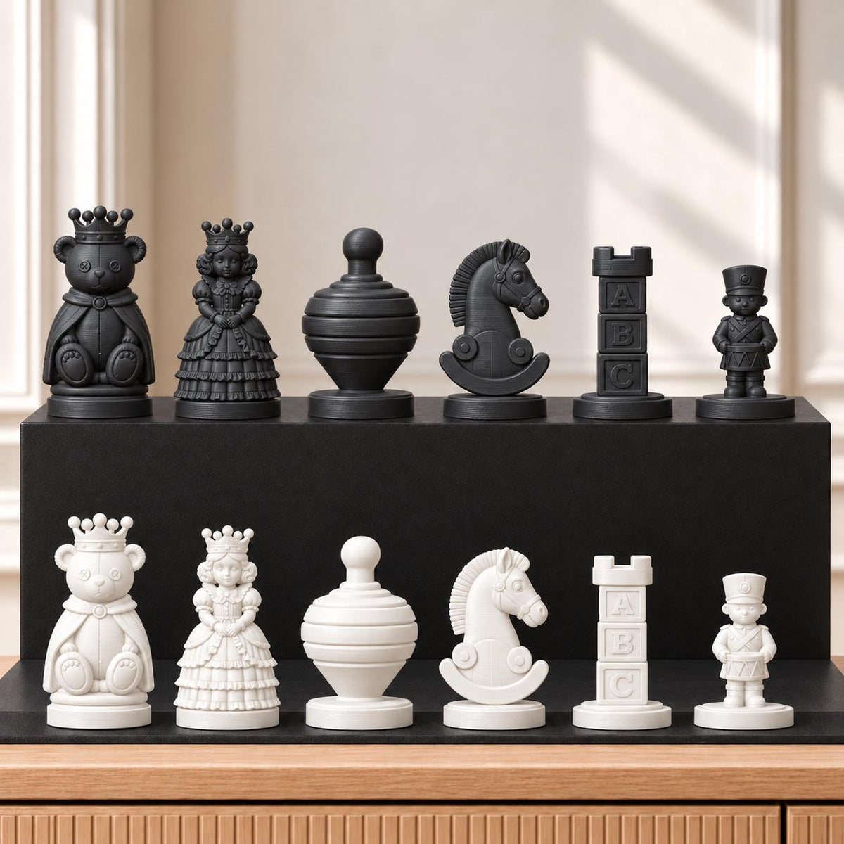Spielzeugkiste Schachset STL – 6 Figuren für 3D-Druck – Ansicht 11